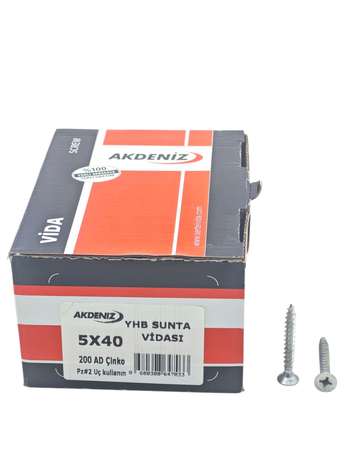 5040 Akdeniz YHB Sunta Vidası 5*40mm 200lü Çinko