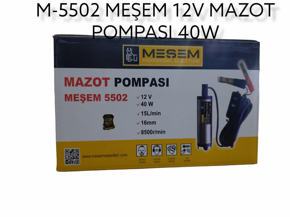 M-5502 Meşem 12V Mazot Pompası 40W