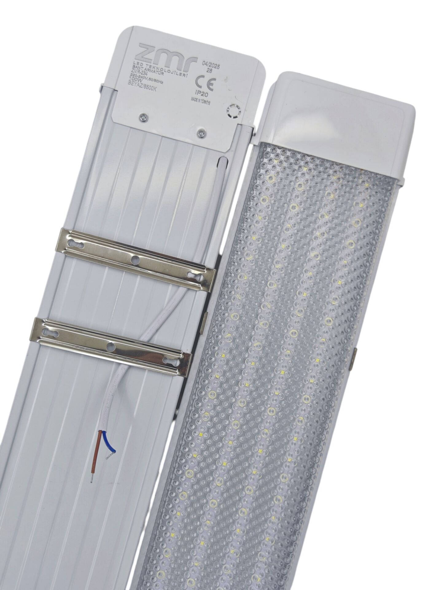 ZMR-234  ZMR 100W Kristal Bant Armatür 120cm 2li - Beyaz