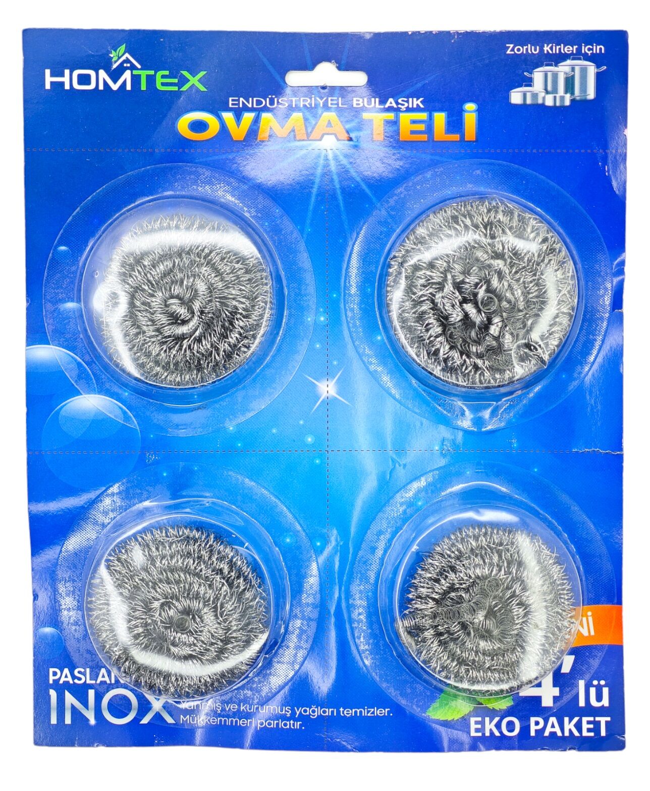 HM-01   Homtex Endüstriyel Bulaşık Ovma Teli 4lü
