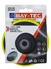 MK0226   Bay-Tec Cırtlı Zımpara Tabanı 115Mm