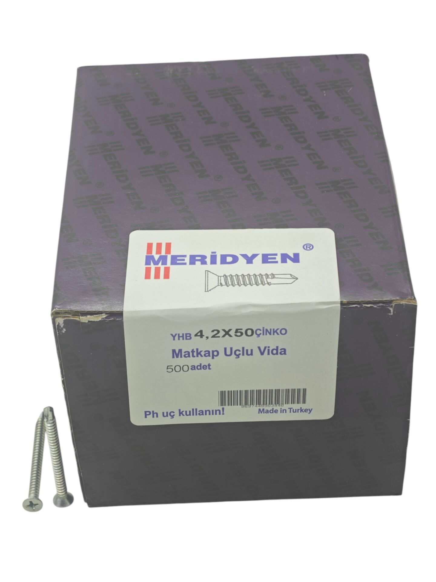4250   Meridyen YHB Çinko 4.2*50mm Matkap Uçlu Vida 500lü