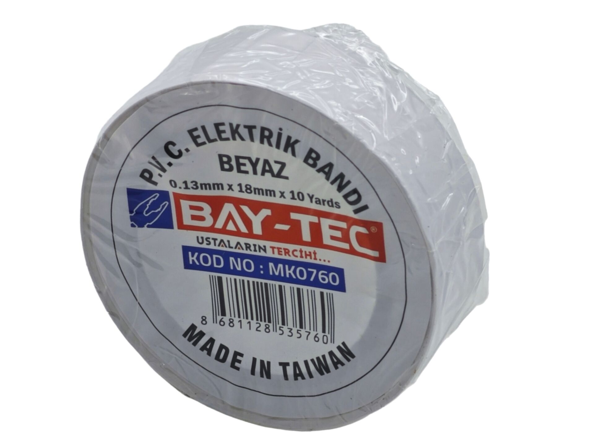 Mk0760  Bay-Tec Pvc Elektrik Bantı (Beyaz)