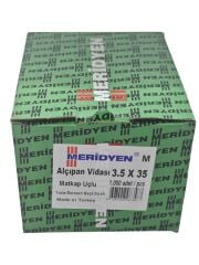 3535   Meridyen 3.5*35mm Sivri Uçlu Alçıpan Vidası 1000li - Yıldız Borazan Başlı