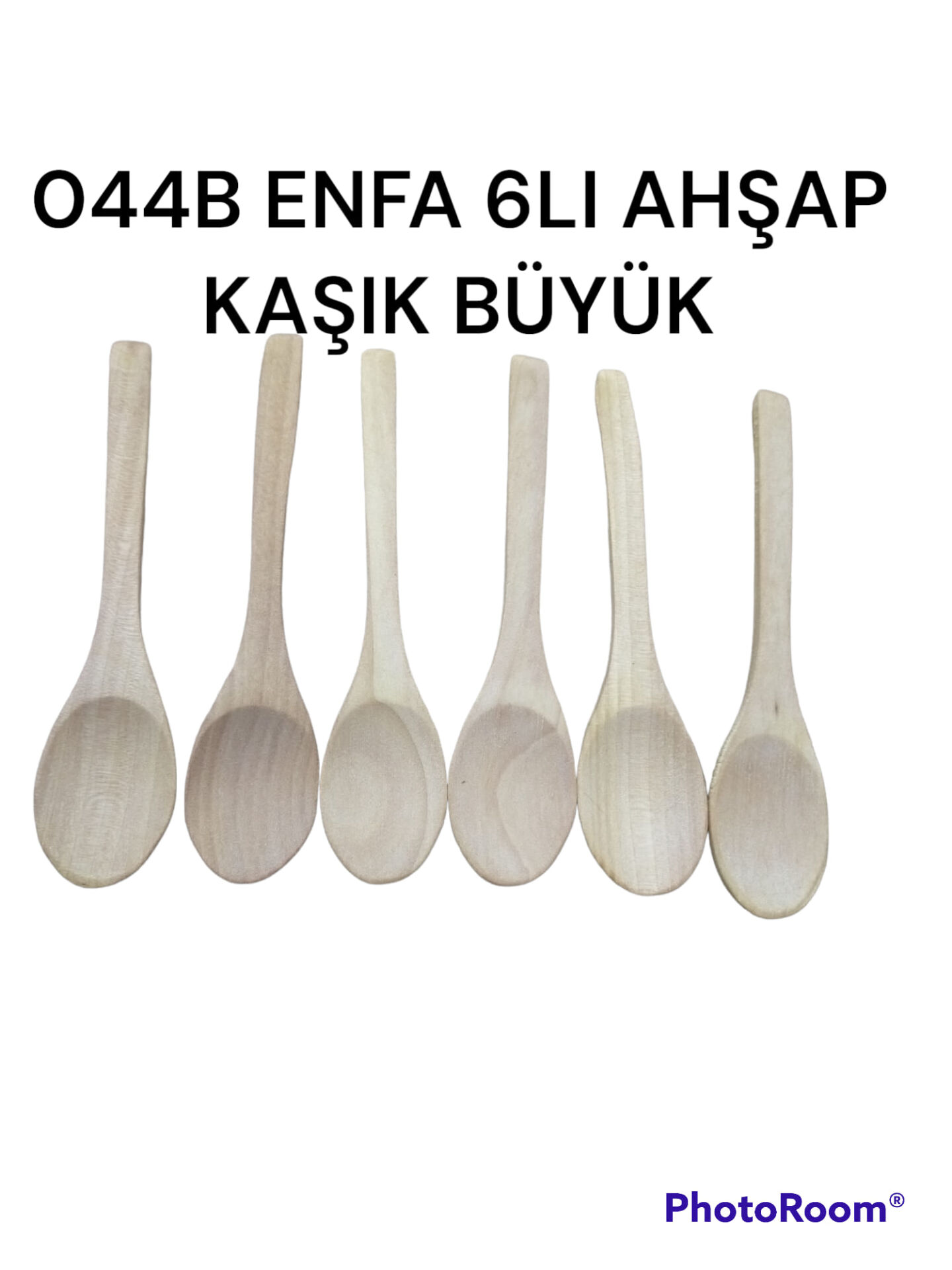 044B   Enfa 6Lı Ahşap Kaşık (Büyük)