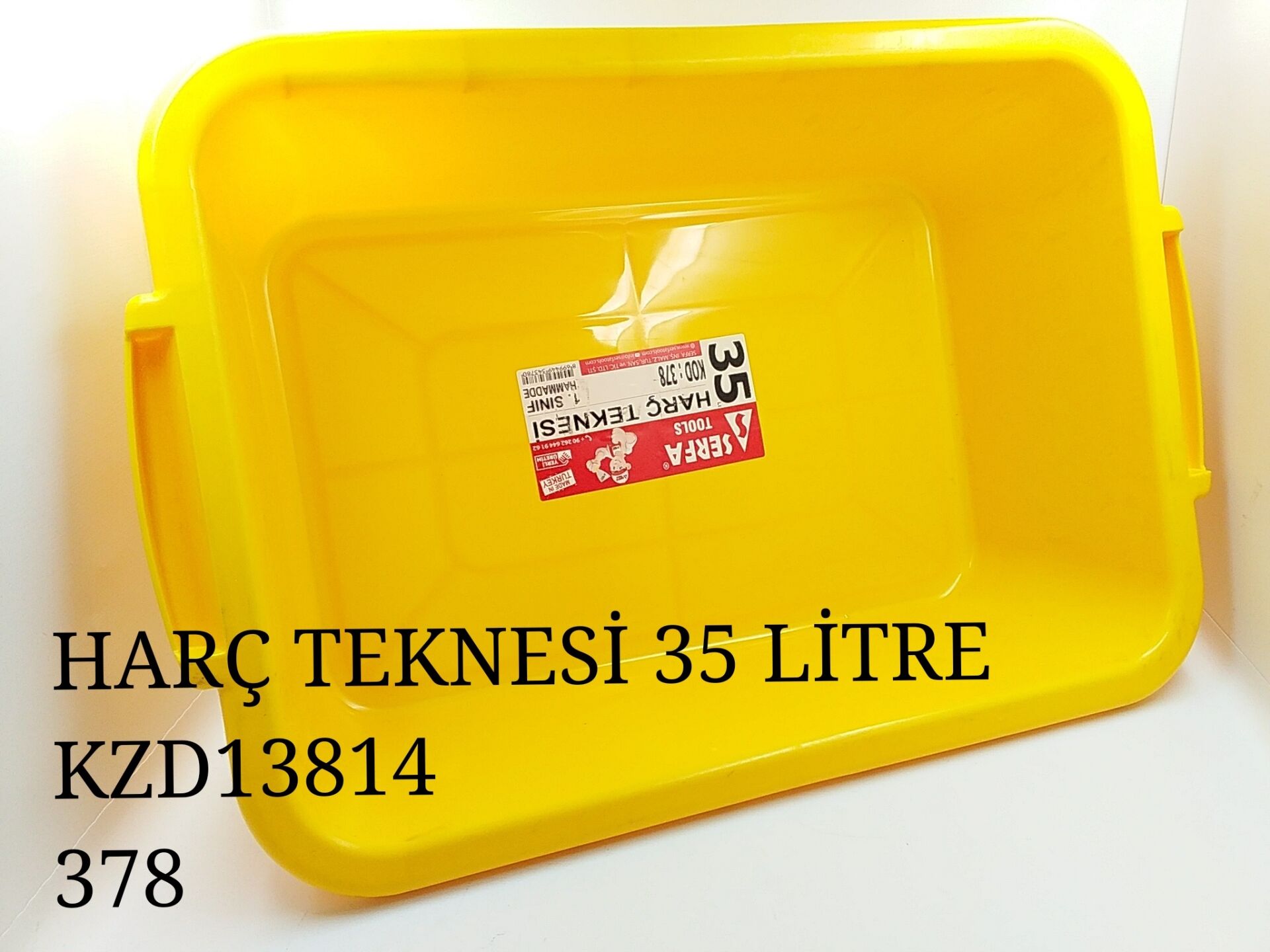 378   Serfa Plastik Sıva ve Alçı Teknesi 35lt - Sarı
