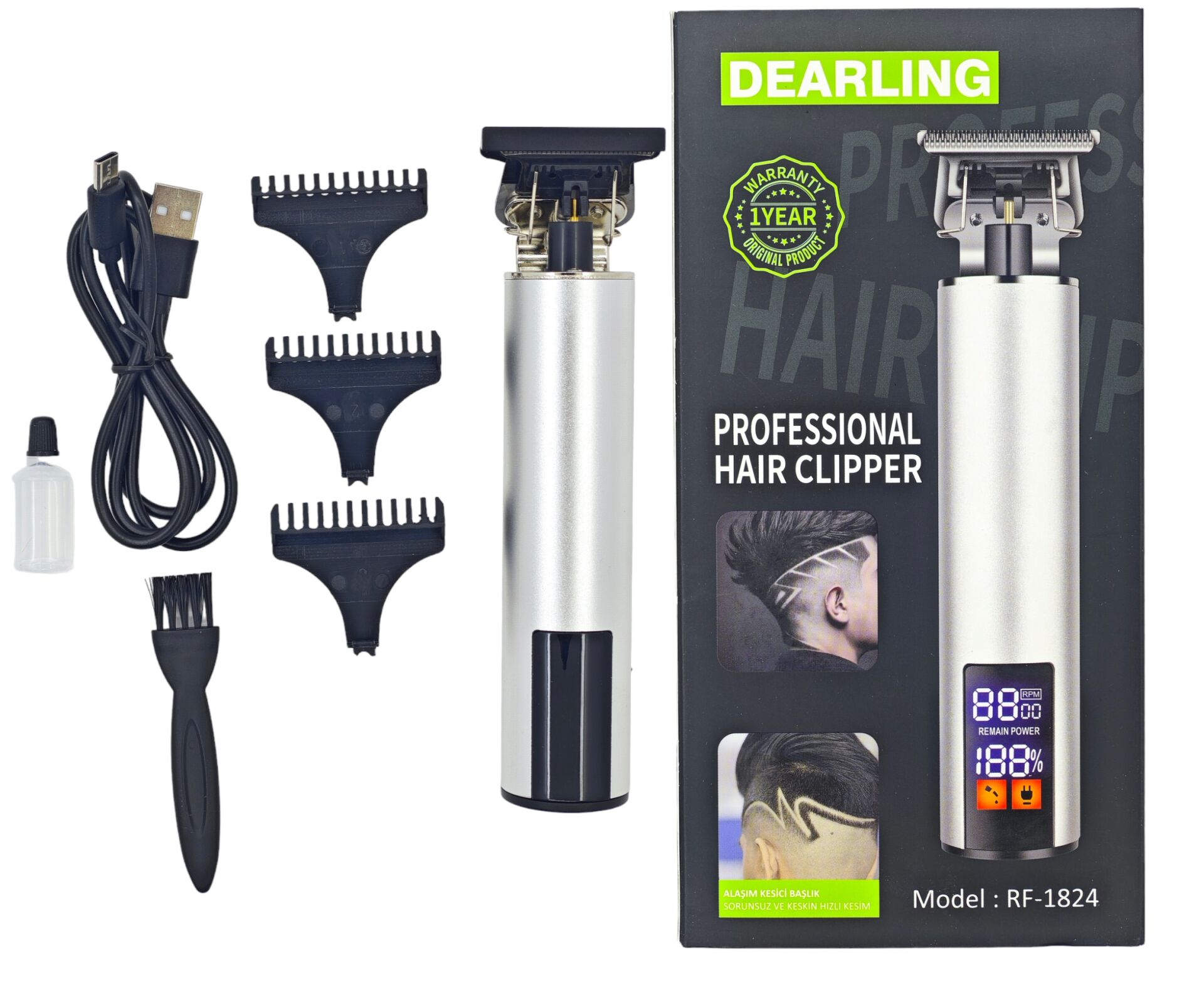 Rf-1824   Dearlıng Şarjlı Saç Kesme Makinesi