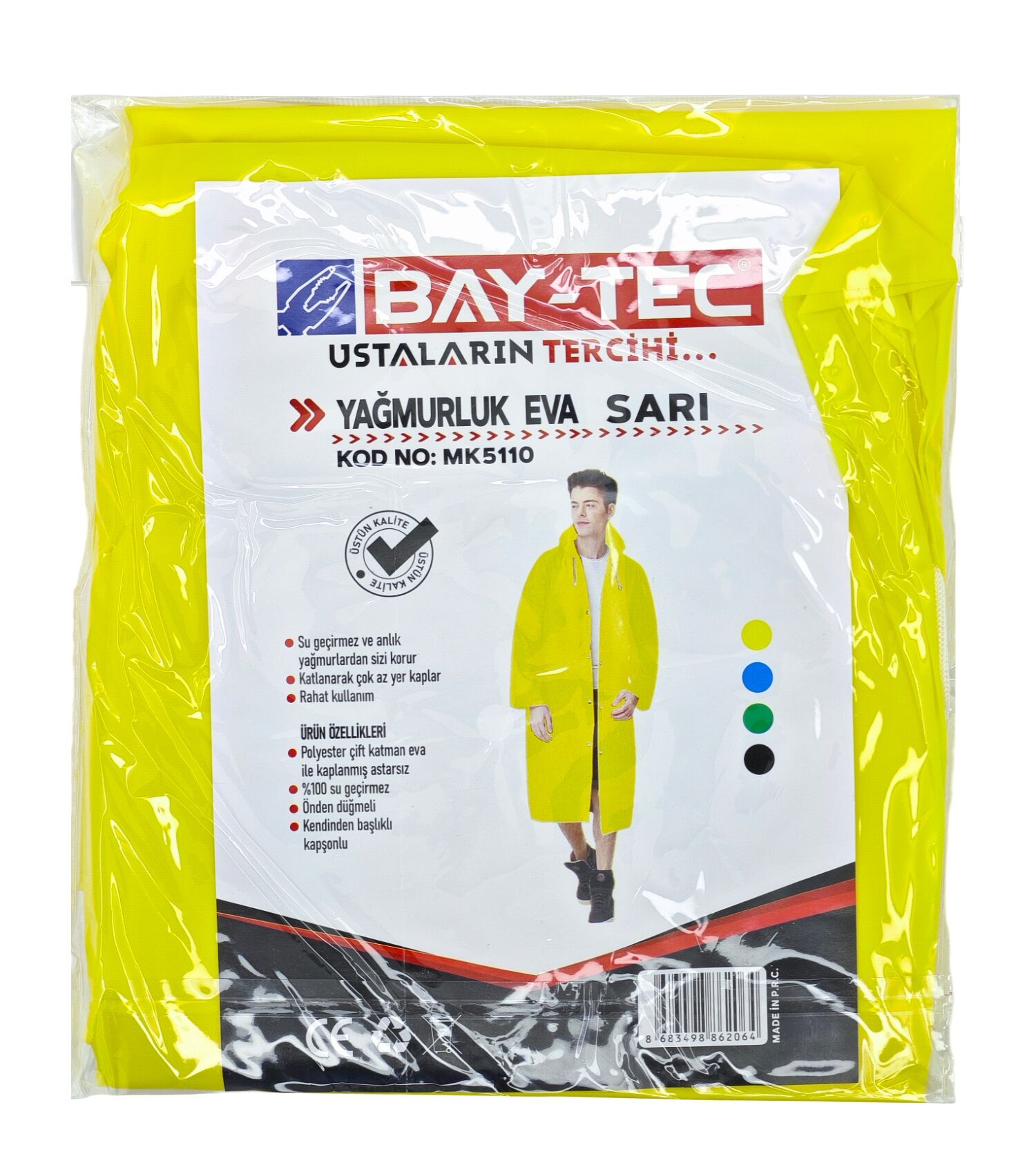 Mk5110   Bay-Tec Eva Yağmurluk - Sarı