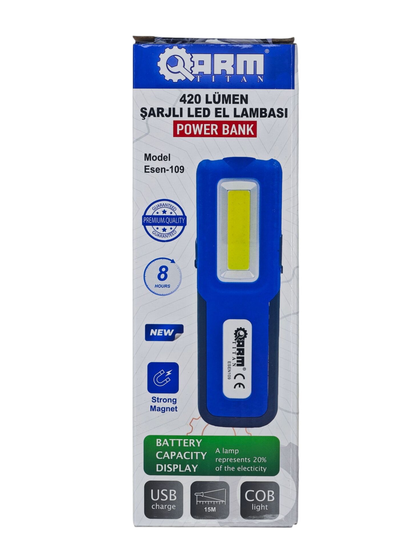 Esen-109   Arm 420 Lümen Şarjlı Led Fener