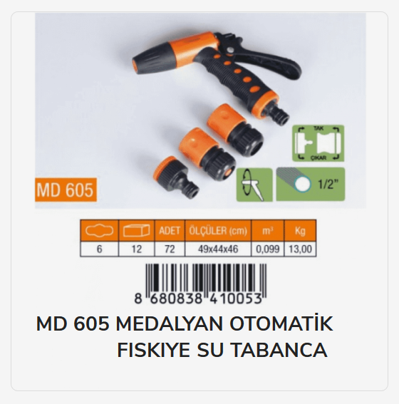 MD 605   Medalyan Otomatik Tabanca Seti 4lü 1/2