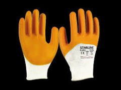 E-202   Starline nitril Eldiven Pamuklu 10 - Sarı