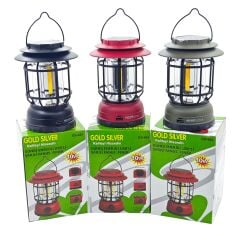 Gs-485   Gold Sılver Solar Şarjlı 10W Fanus Fener