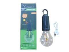 SDRLED002   Alaska T01-B Solar Şarjlı Askılı Led Ampul