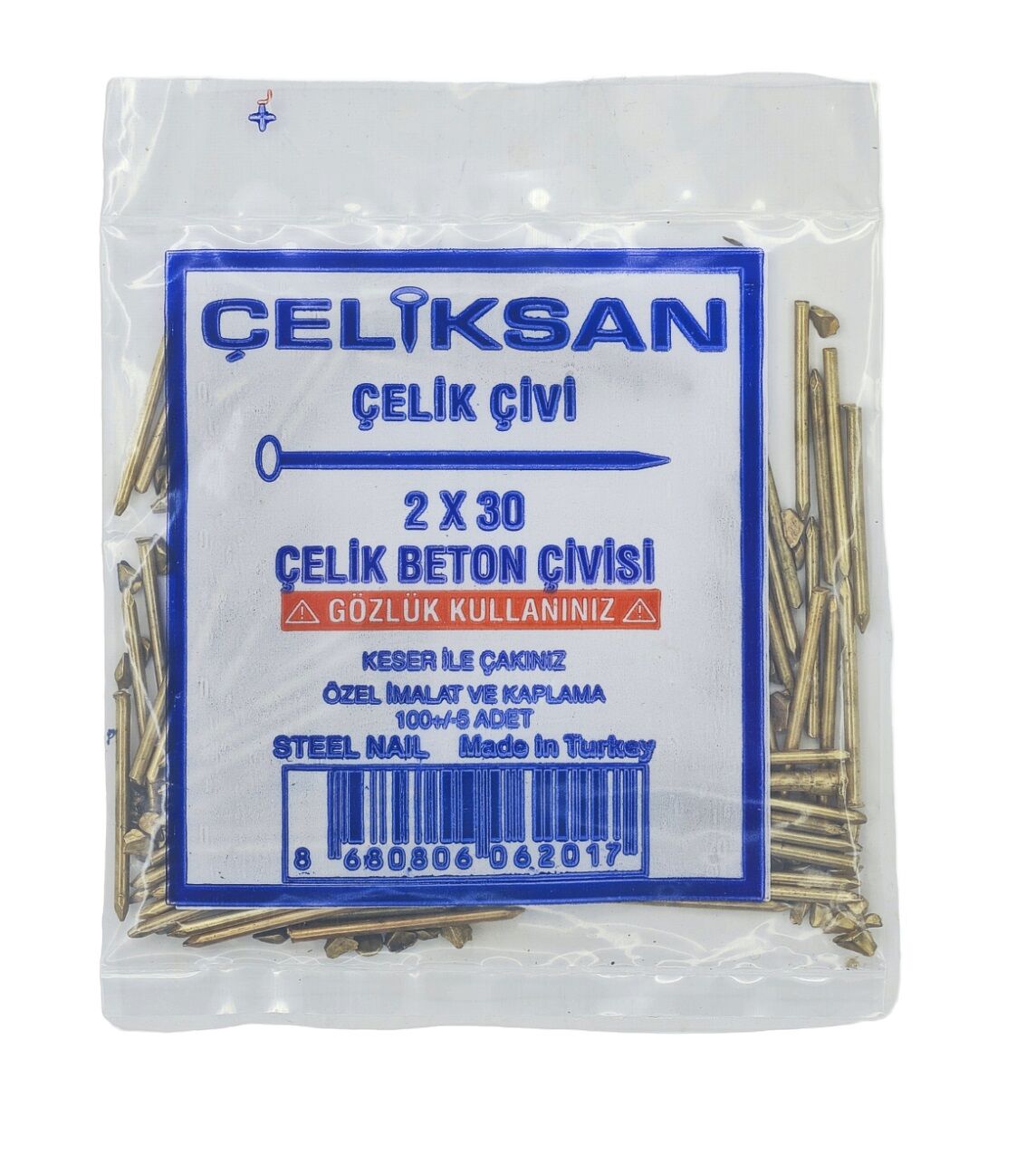 018020   Çeliksan Çelik Çivi 2*30 - Beton