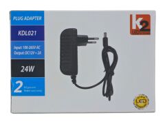 KDL021   K2 24W 2A Fişli Adaptör