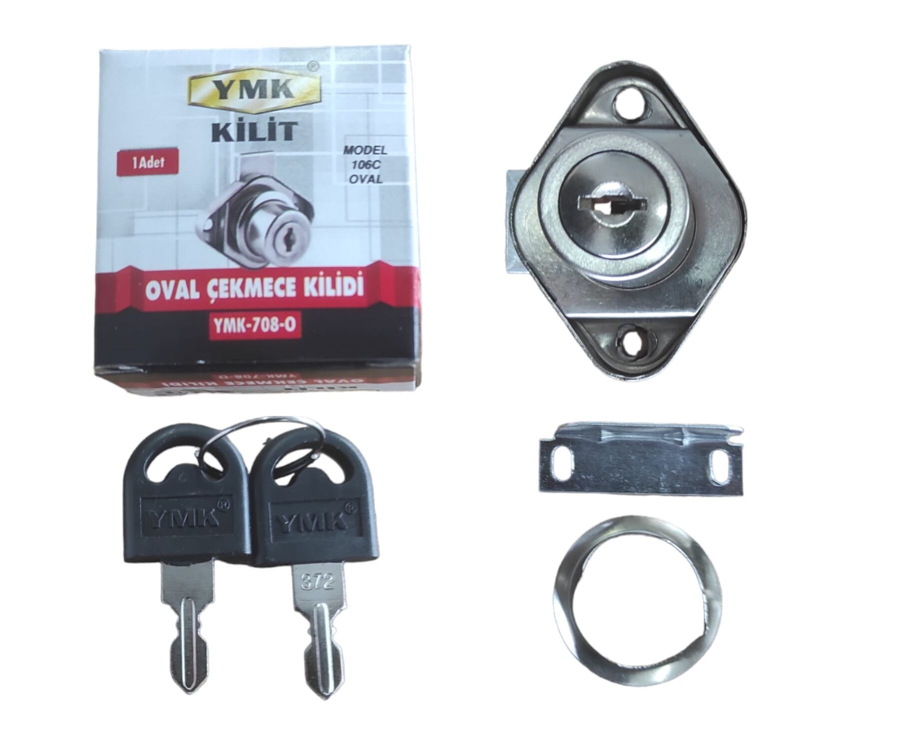 Ymk-708-0   Ymk Çekmece Kilidi - Oval