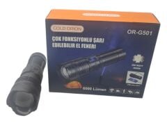 OR-G501   Gold Orion 200W Şarjlı El Feneri 6000 Lümen