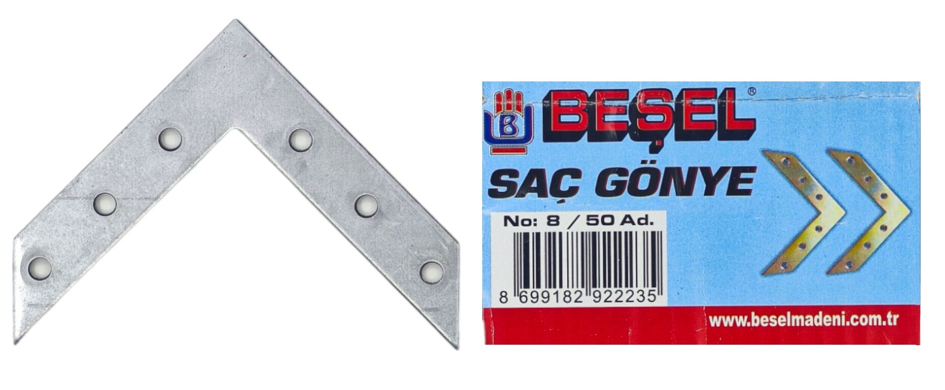 G 0002   Beşel Saç Gönye No 8 - Kalın