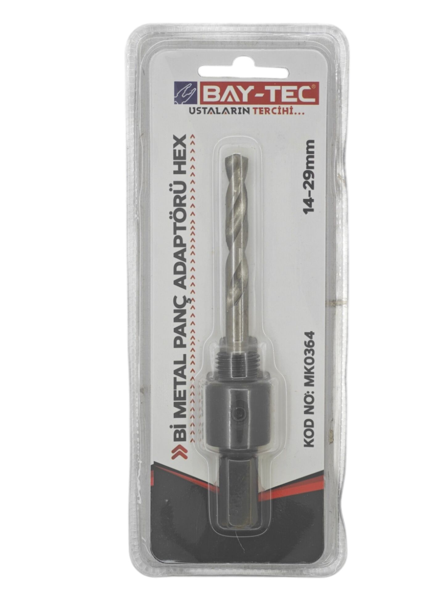 MK0364   Bay-Tec Bi Metal Panç Adaptörü 14-29mm - Hex
