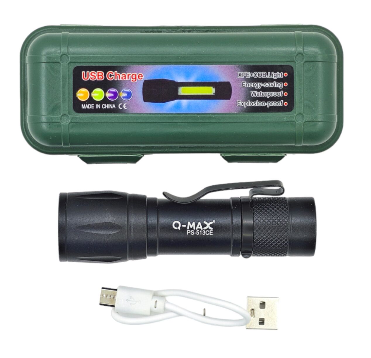 Ps-513Ce   Q-Max Xpe Usb Charge Zomlu El Feneri