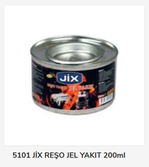 5101   Jix Tutuşturucu Jel Yakıt 200ml - Yedek Teneke