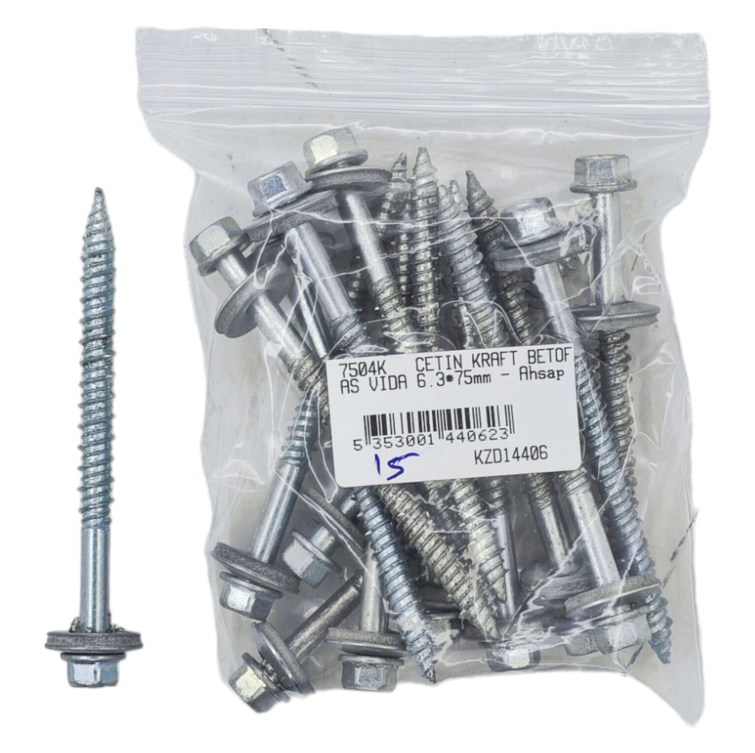 7504K   Çetin Kraft Betofas Vida 6.3*75mm - Ahşap