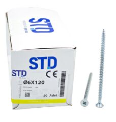 60120   STD 6*120mm Çinko Sunta Vidası 50li
