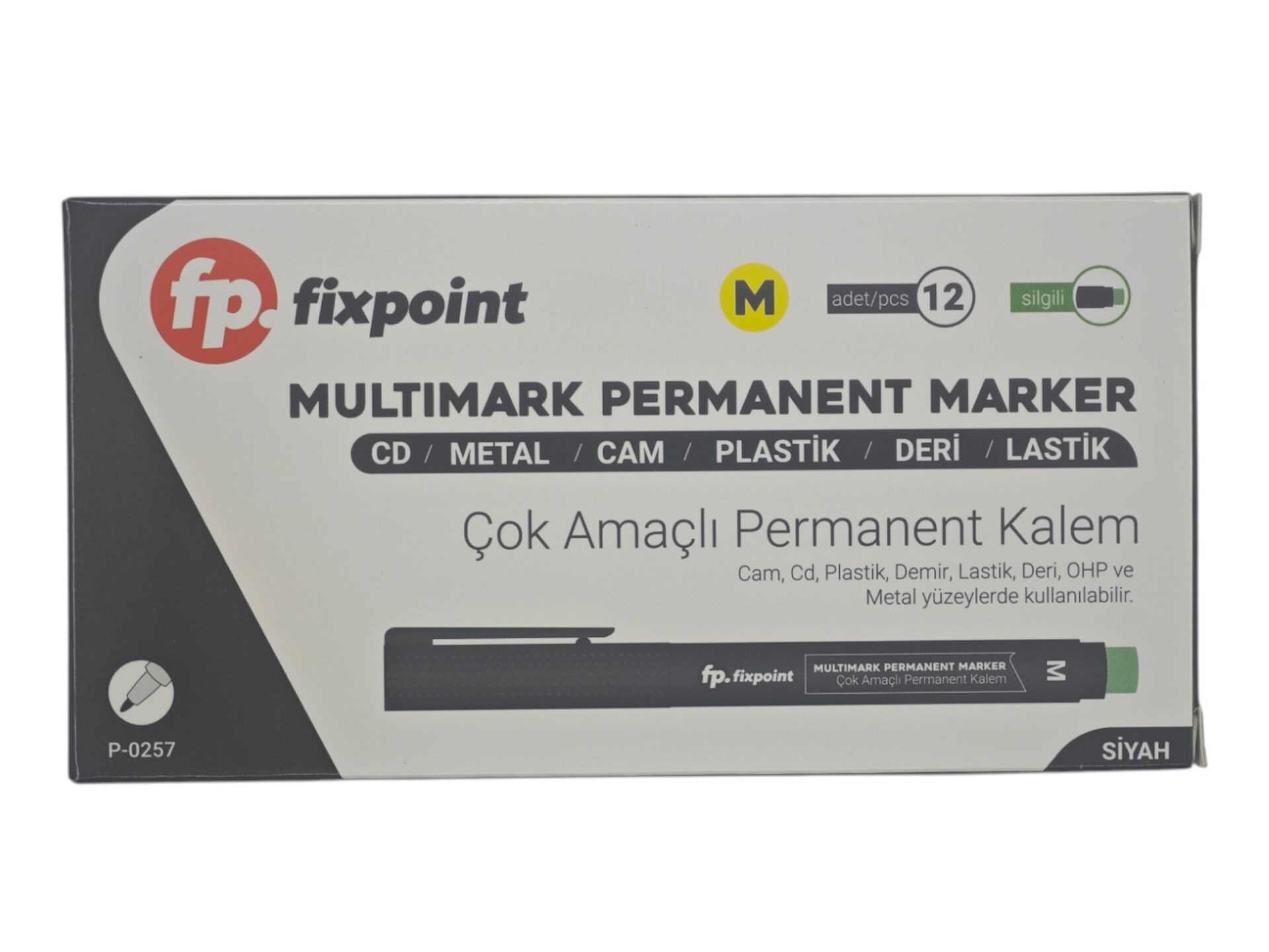 P-0257   Fixpoint Çok Amaçlı Permament Kalem - Siyah