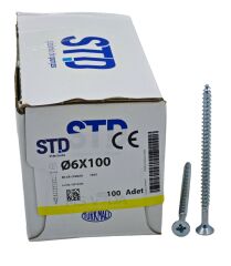 60100   STD 6*100mm Sunta Vidası 100lü