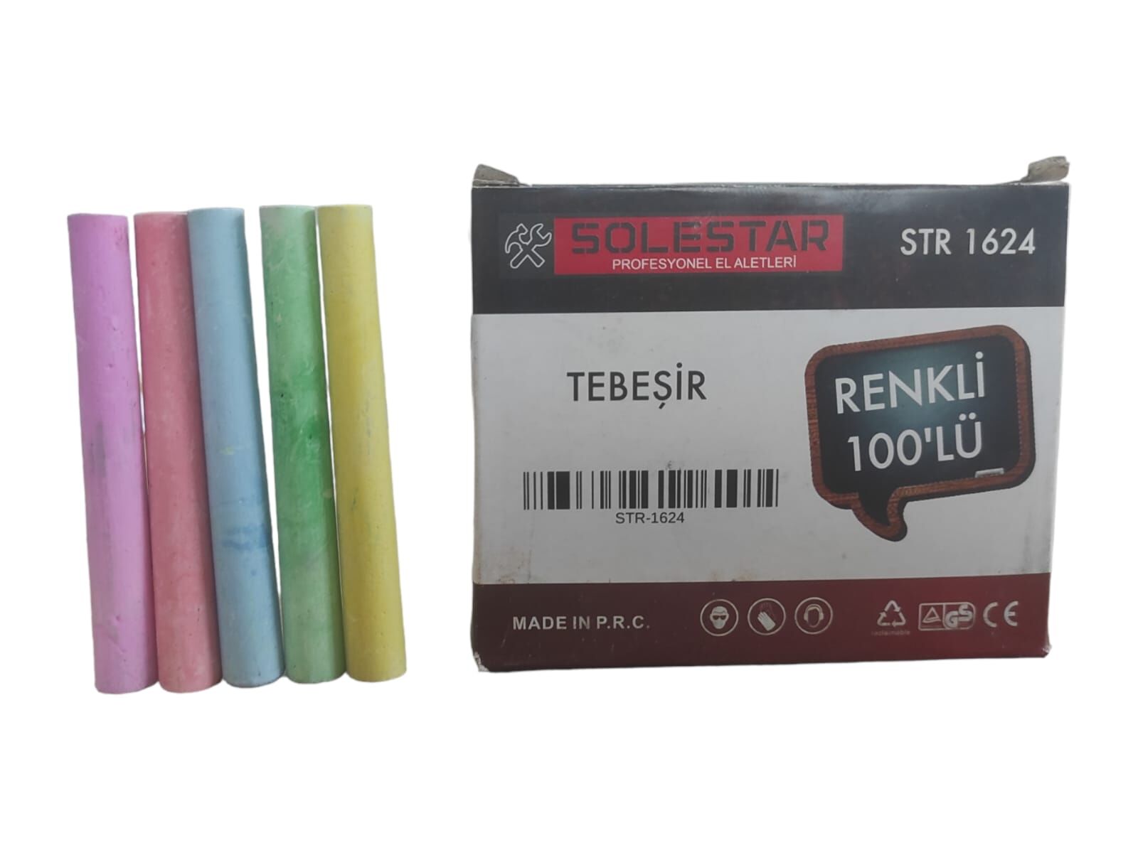 Str-1624   Solestar Renkli Tebeşir 100Lü