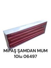 06497   Mipaş Renkli Şamdan Mumu 10Lu 25Cm