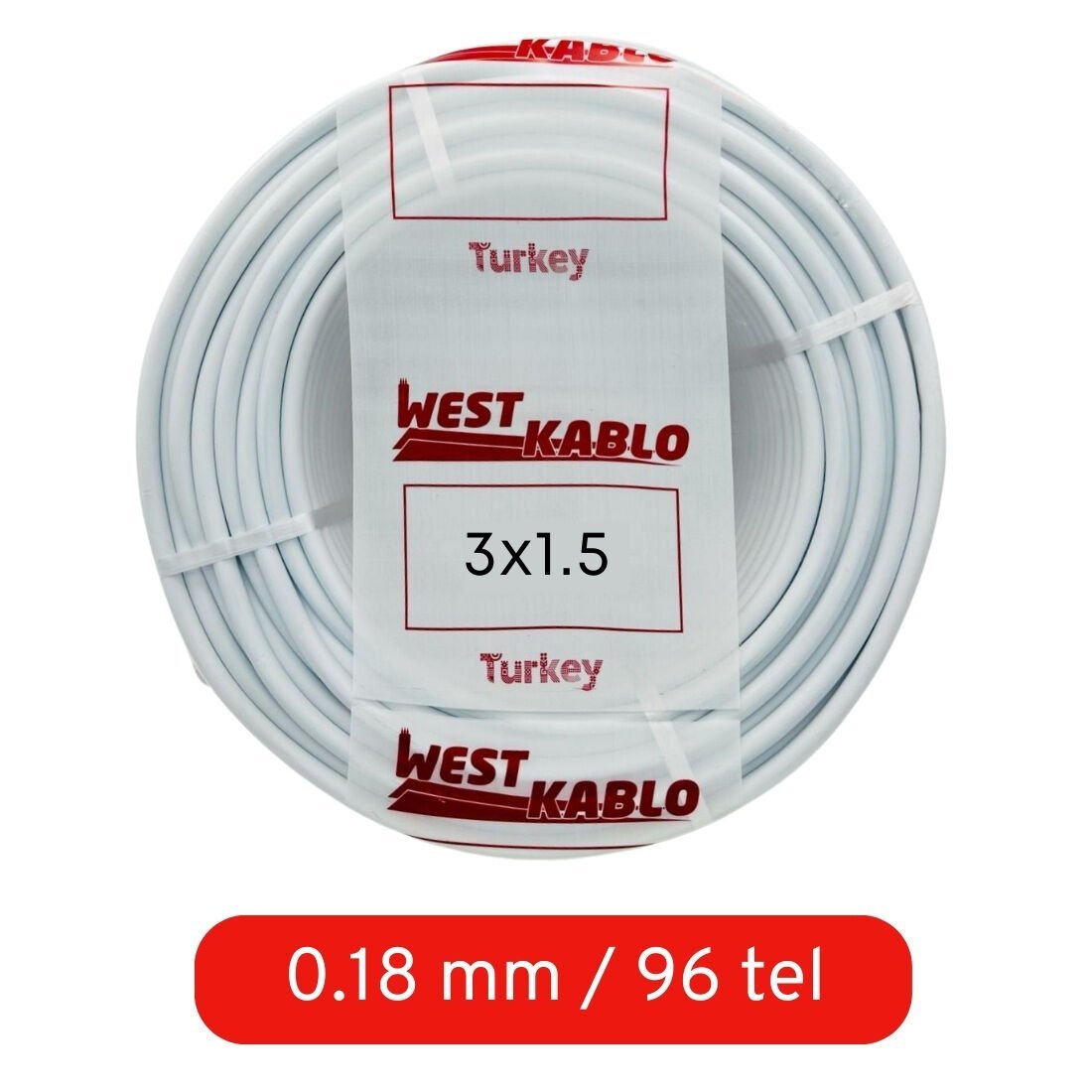 H05VV-F   West TTR Kablo 3*1.5mm 100m