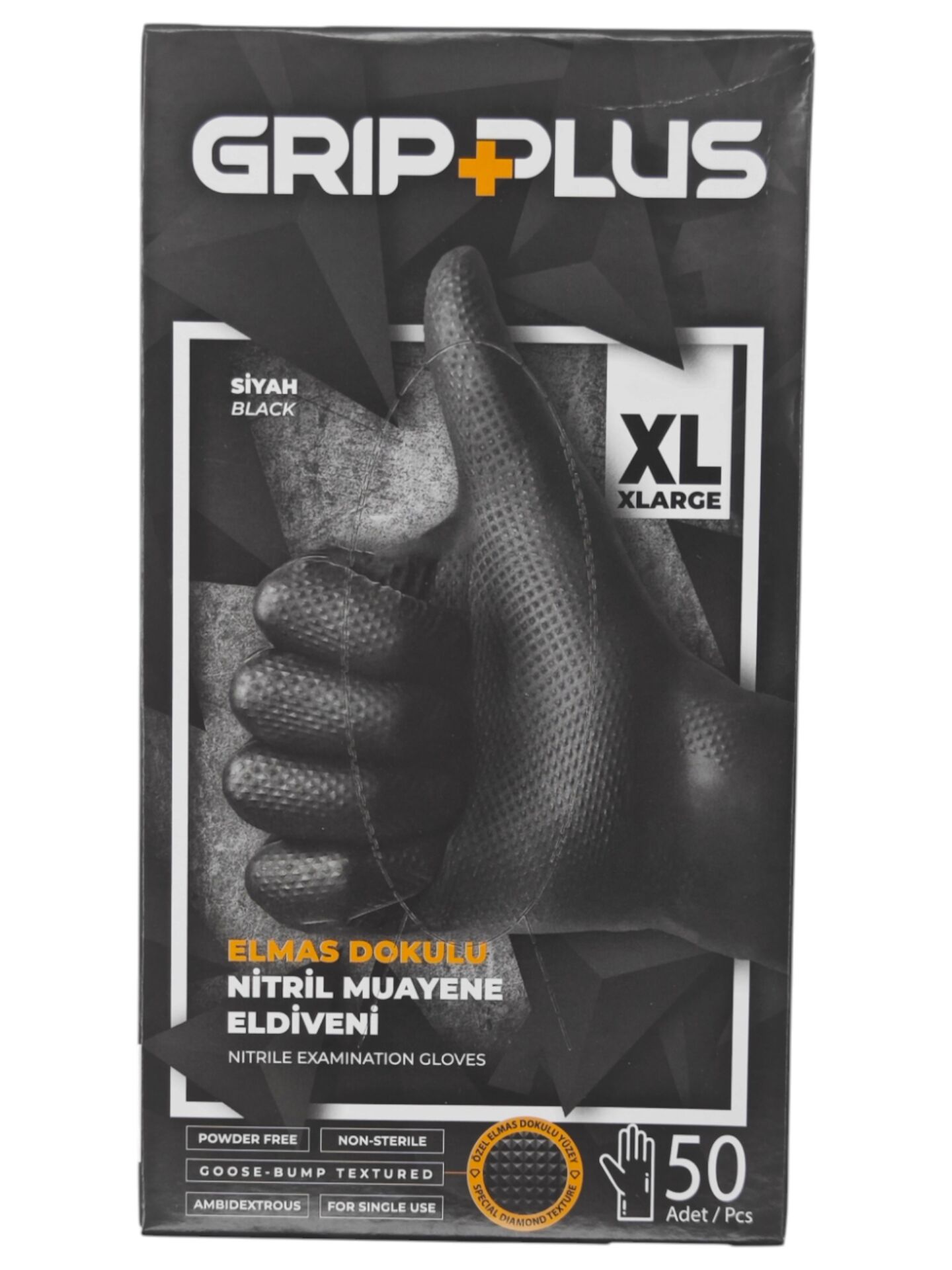 6246   Grip Plus Elmas Dokulu (XL) Muayene Eldiveni 50li