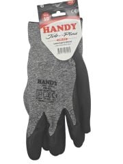 HN-43   Handy Tob Plus Lateks Kaplı İş Eldiveni 10'' - Gri /Siyah