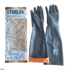 H1-60   Starlıne Kauçuk Eldiven 58Cm - Siyah