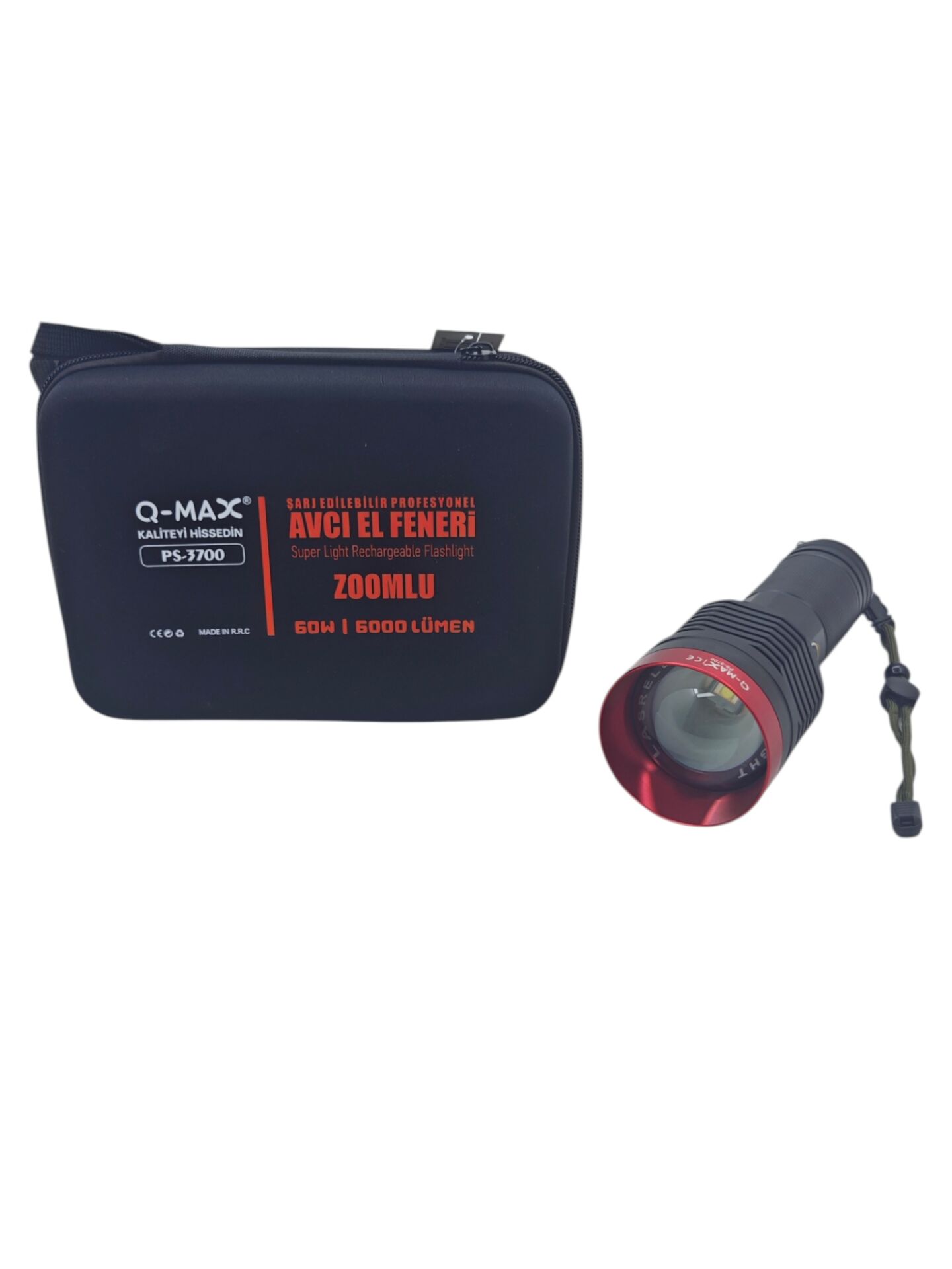 PS-3700   Q-Max 6000 Lümen 60W Zomlu Avcı Feneri