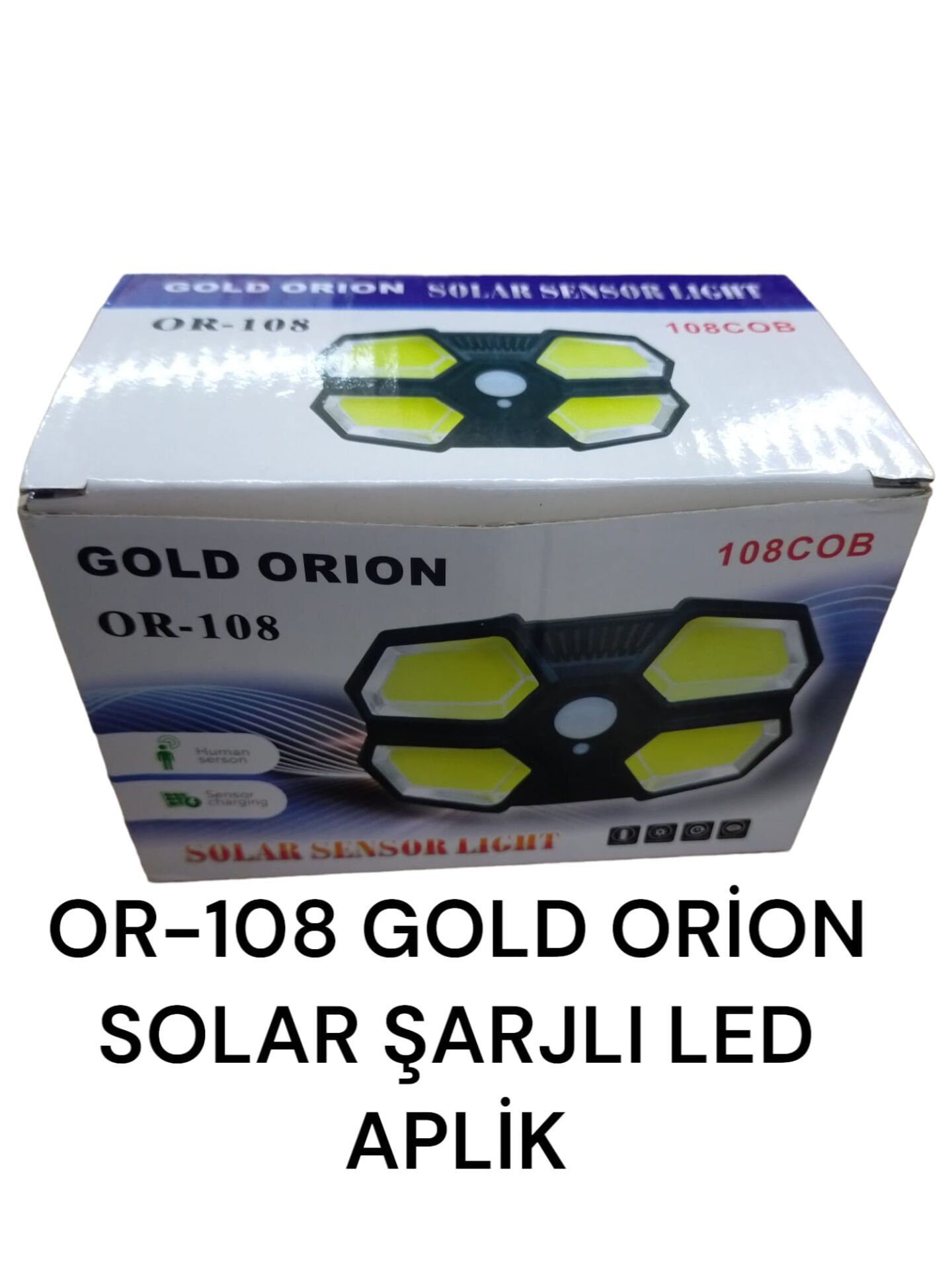 Or-108   Gold Orion Solar Şarjlı Led Aplik - Sensörlü