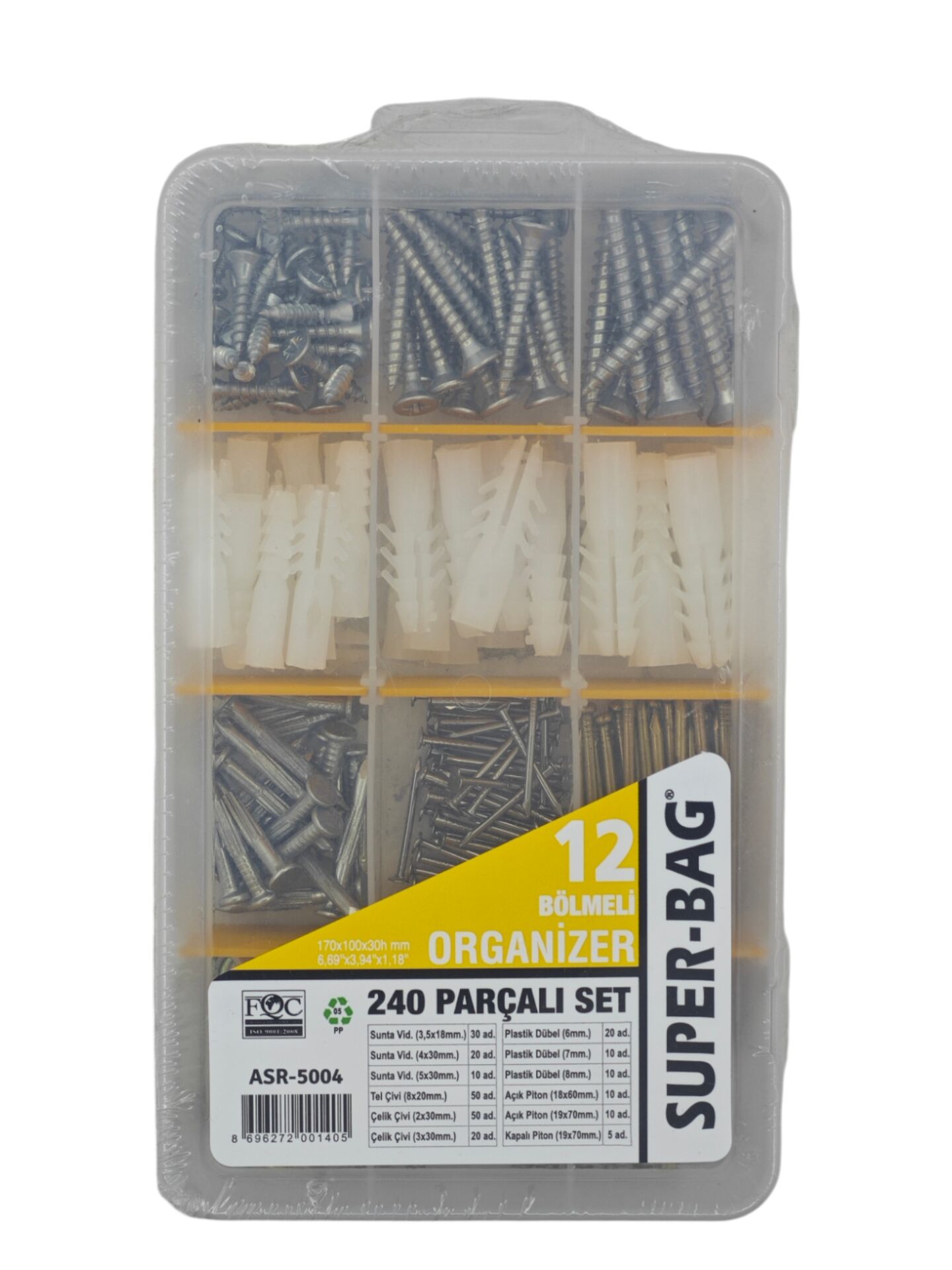 ASR-5004   Super-Bag 240 Parçali Organizer Set