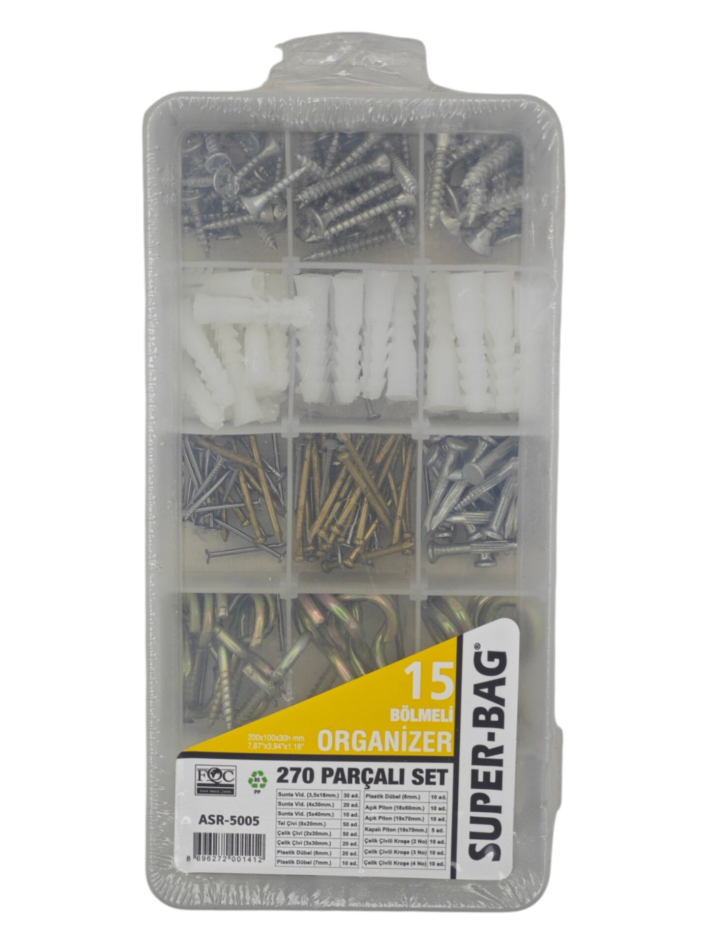 ASR-5005   Super-Bag 270 Parçali Organizer Set