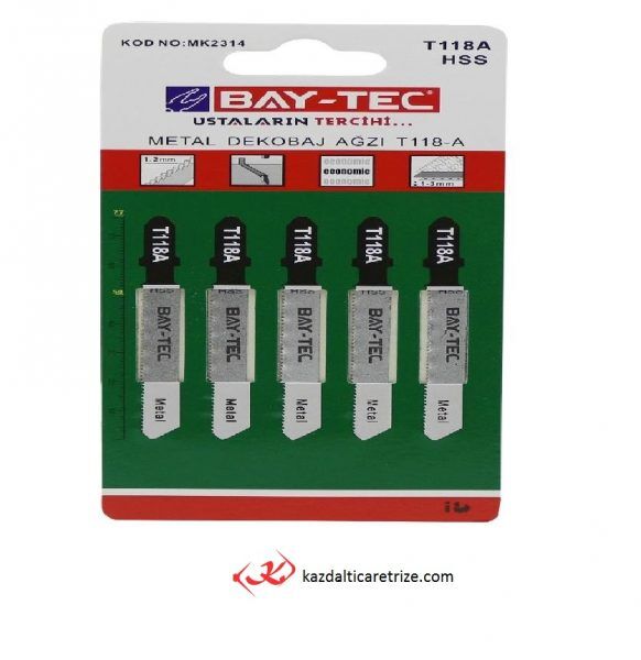 Mk2314   Bay-Tec Dekopaj Ağzı T118-A 5Li (Demir)