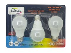 EL01W   Elitled E27-9W 3lü Led Ampul