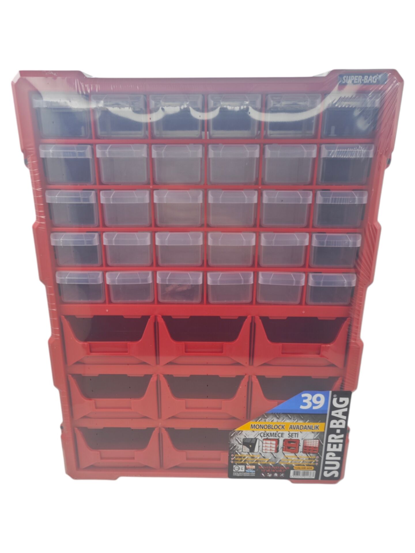 ASR-6010   Super-Bag 39lu Monoblok Avadanlık Çekmece Seti