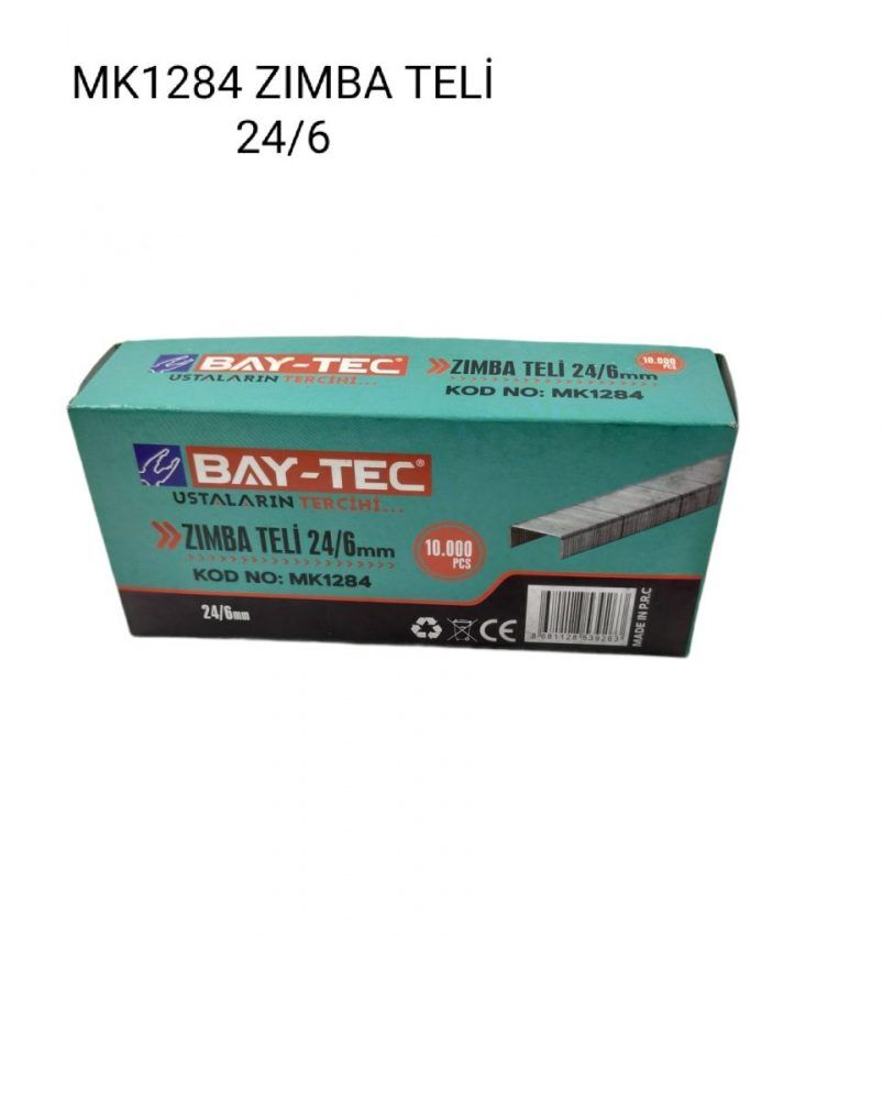 Mk1284   Bay-Tec Zımba Teli 24/6Mm