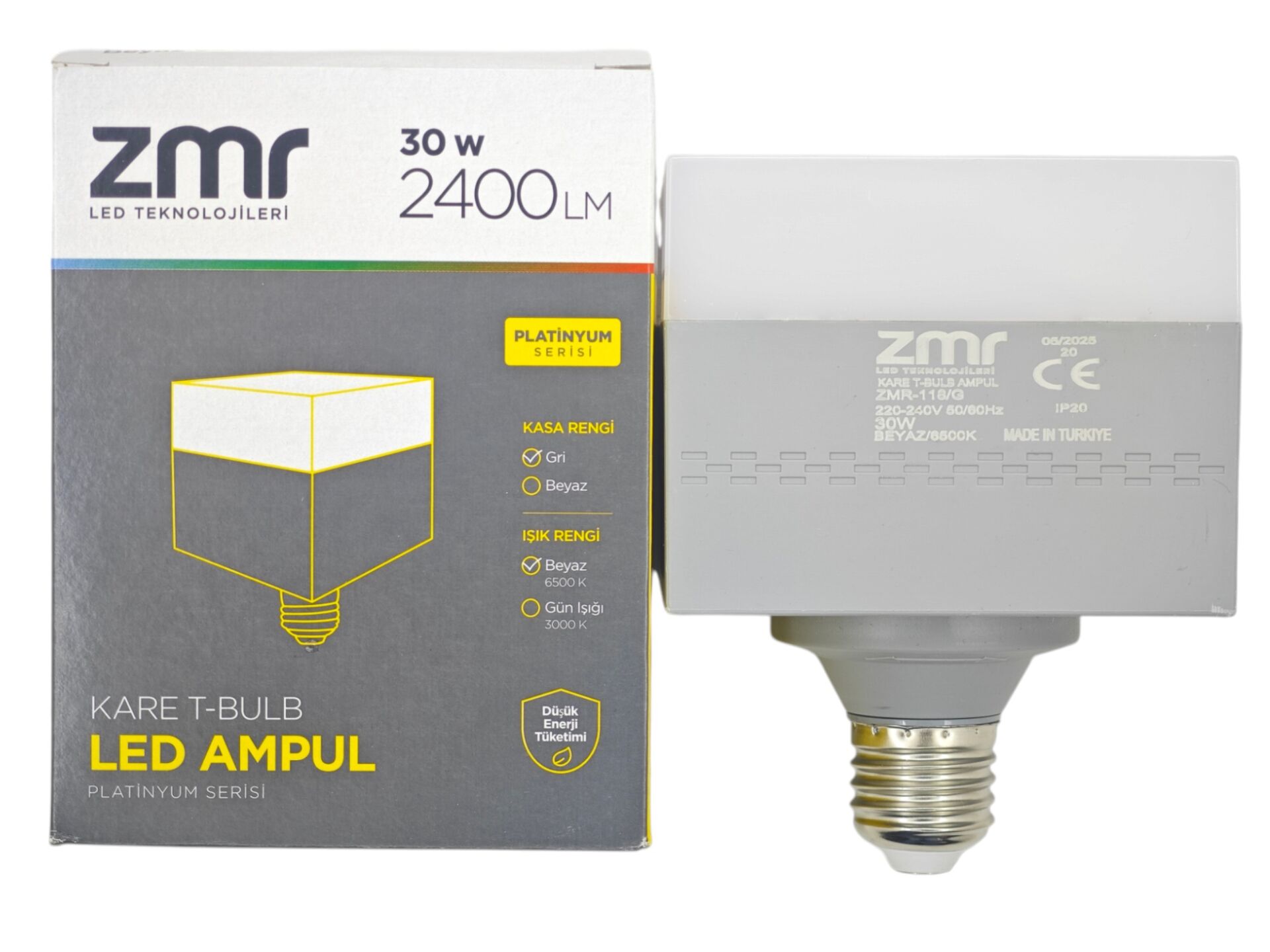 ZMR-118/G   ZMR E27-30W Kare T-Bulb Led Ampul