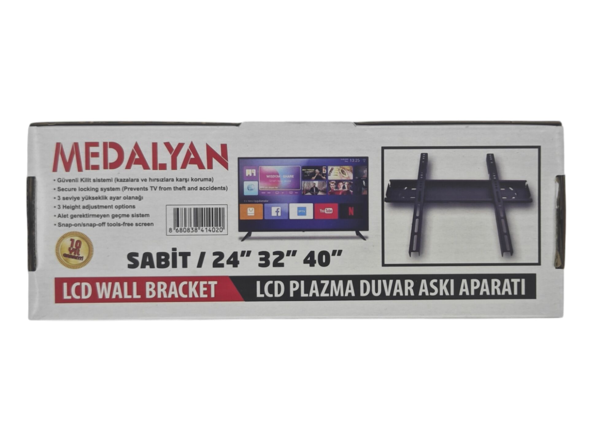 01562   Medalyan LCD-LED TV Duvar Askı Aparatı 24-40'' - Sabit