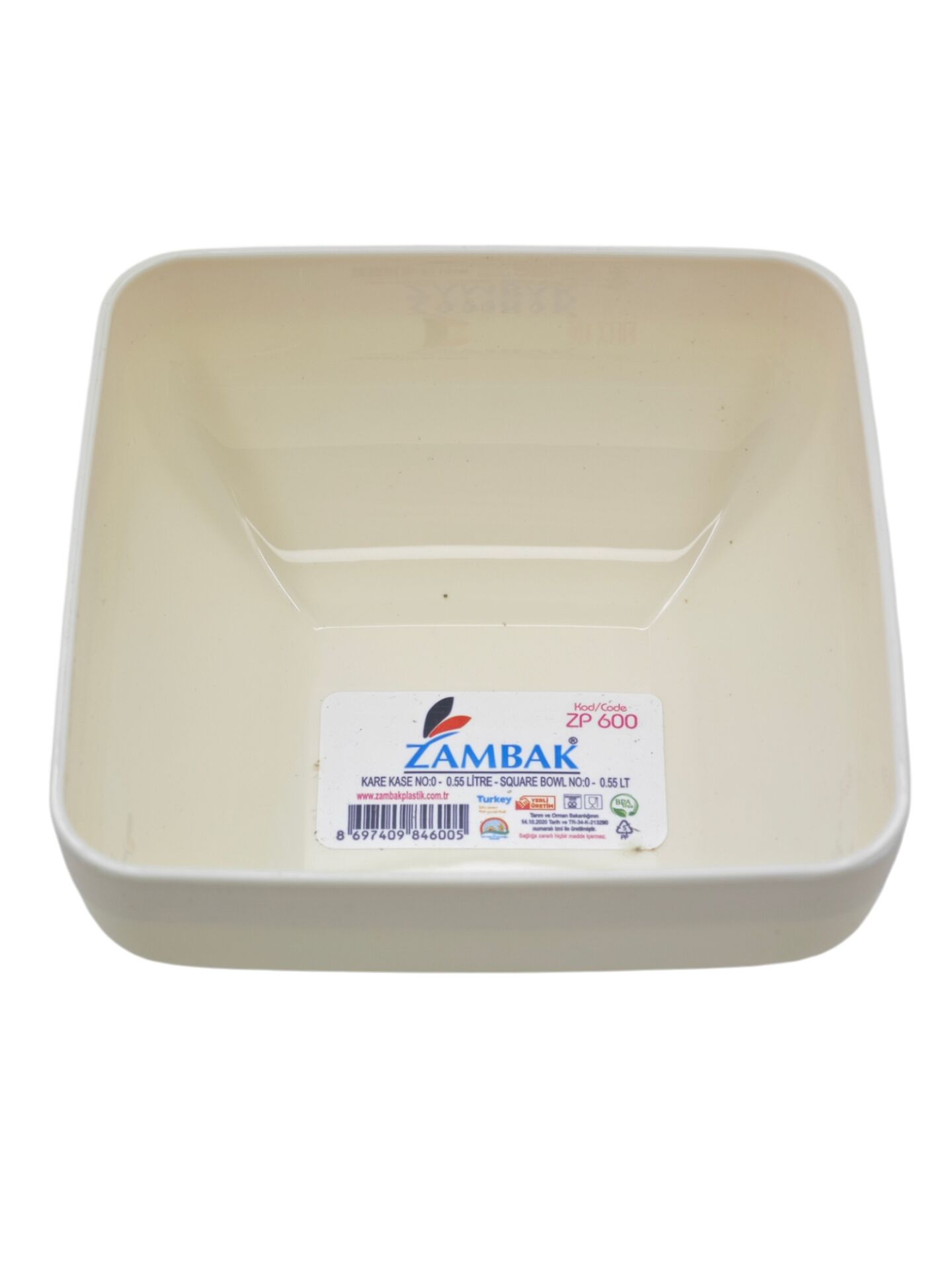 ZP600   Zambak Plastik Kare Kase 0.55lt