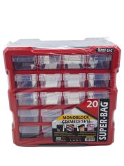 ASR-6006   Super-Bag 20li Organizer Monoblock Çekmece Seti
