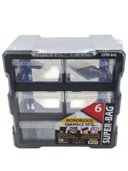 ASR-6008   Super-Bag 6li Küçük Monoblock Organizer Çekmece Seti