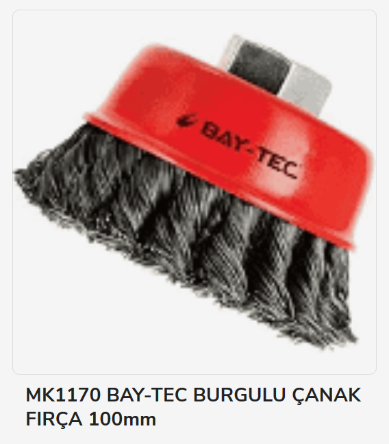 Mk1170   Bay-Tec Burgulu Çanak Fırça 100Mm