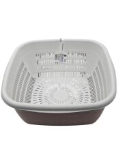 ZP676   Zambak Plastik Kare Süzgeçli Badya 6lt